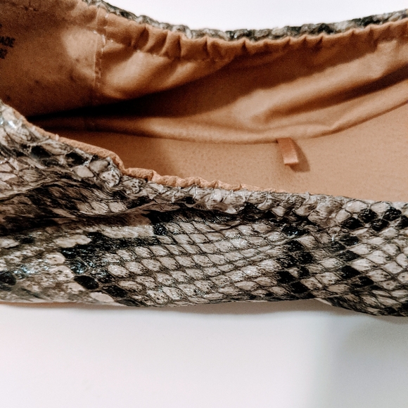 Torrid Snakeskin Print Ballet Flats Slip-on SZ 12W - Picture 6 of 6